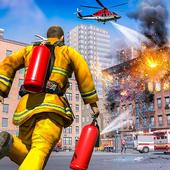 城市消防飞机911救援英雄