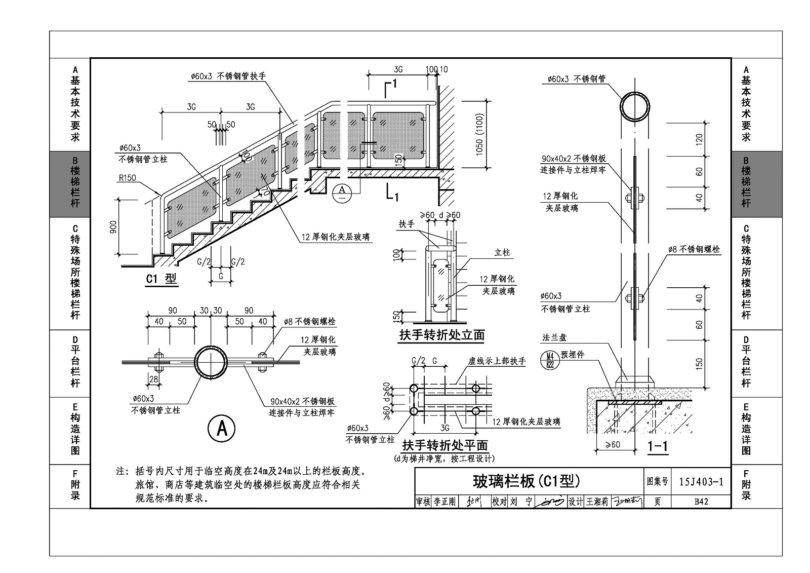 06J403-1楼梯栏杆栏板(一)图4