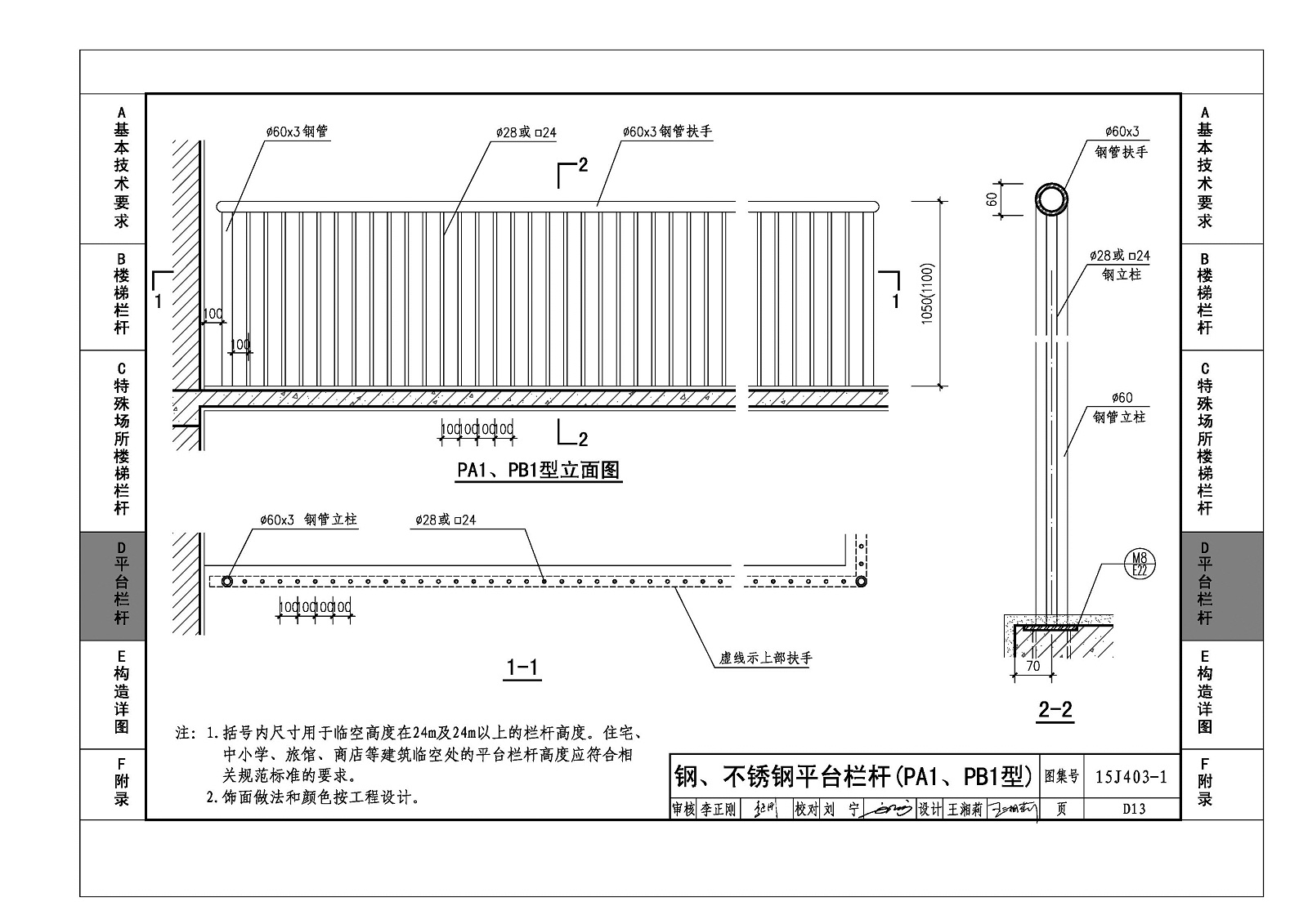 06J403-1楼梯栏杆栏板(一)图6